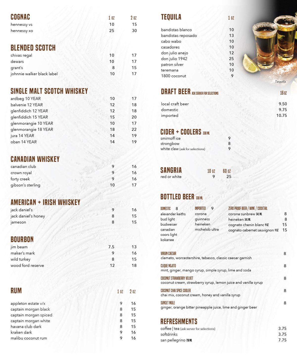 CURRENT MENU | Tonic Kitchen+Bar